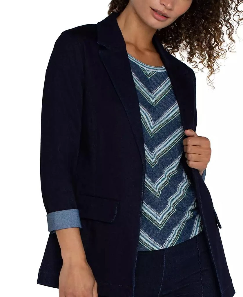 Liverpool Women's Denim Knit Boyfriend Blazer 3