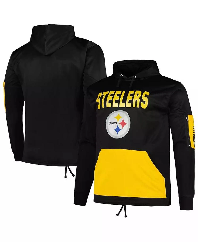 Fanatics Men's Black Pittsburgh Steelers Big and Tall Pullover Hoodie 1