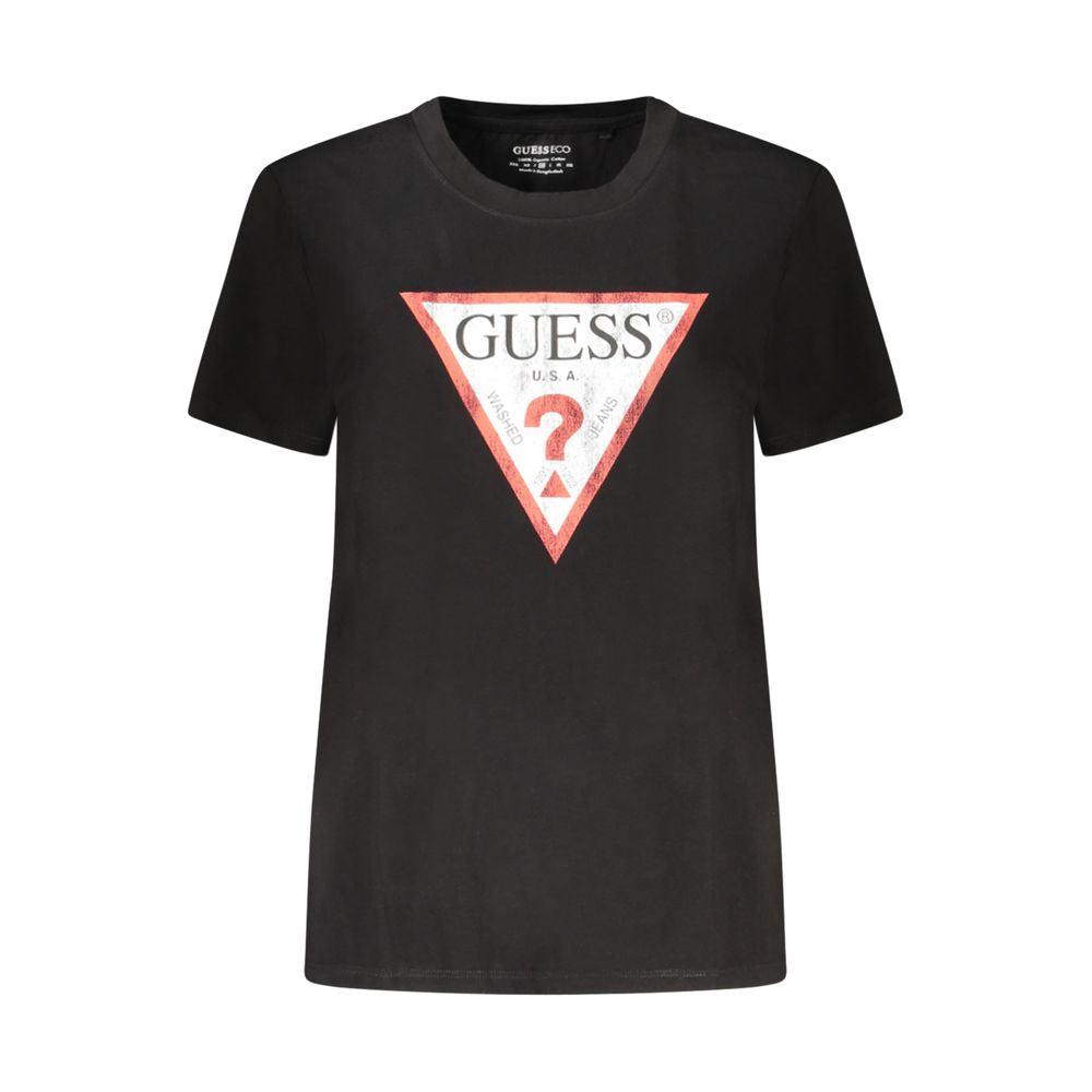 Guess Jeans Guess Jeans Black Cotton Tops & T-Shirt