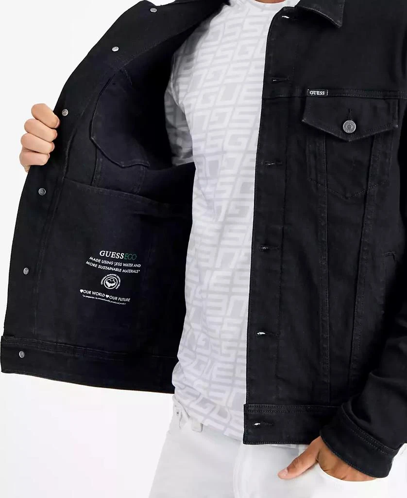 GUESS Men's Eco Dillon Regular-Fit Denim Jean Jacket 4