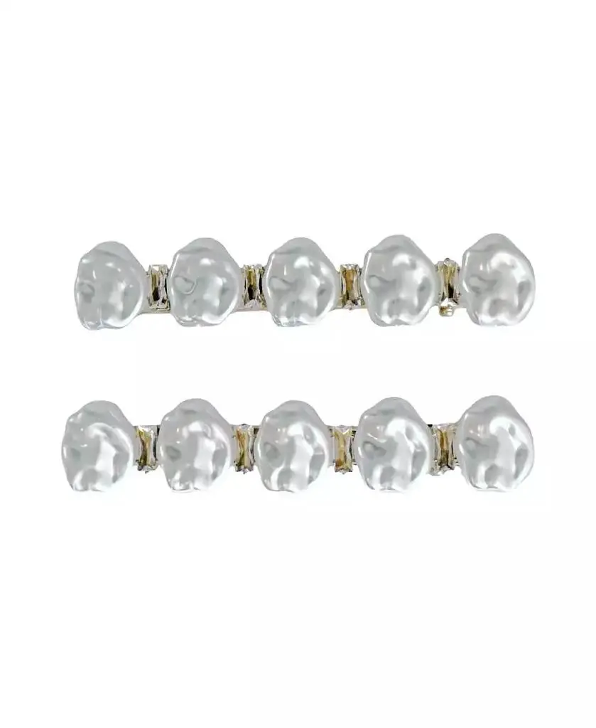 Headbands of Hope Women's Barrette Hair Clip Set of 2 - Pearl White