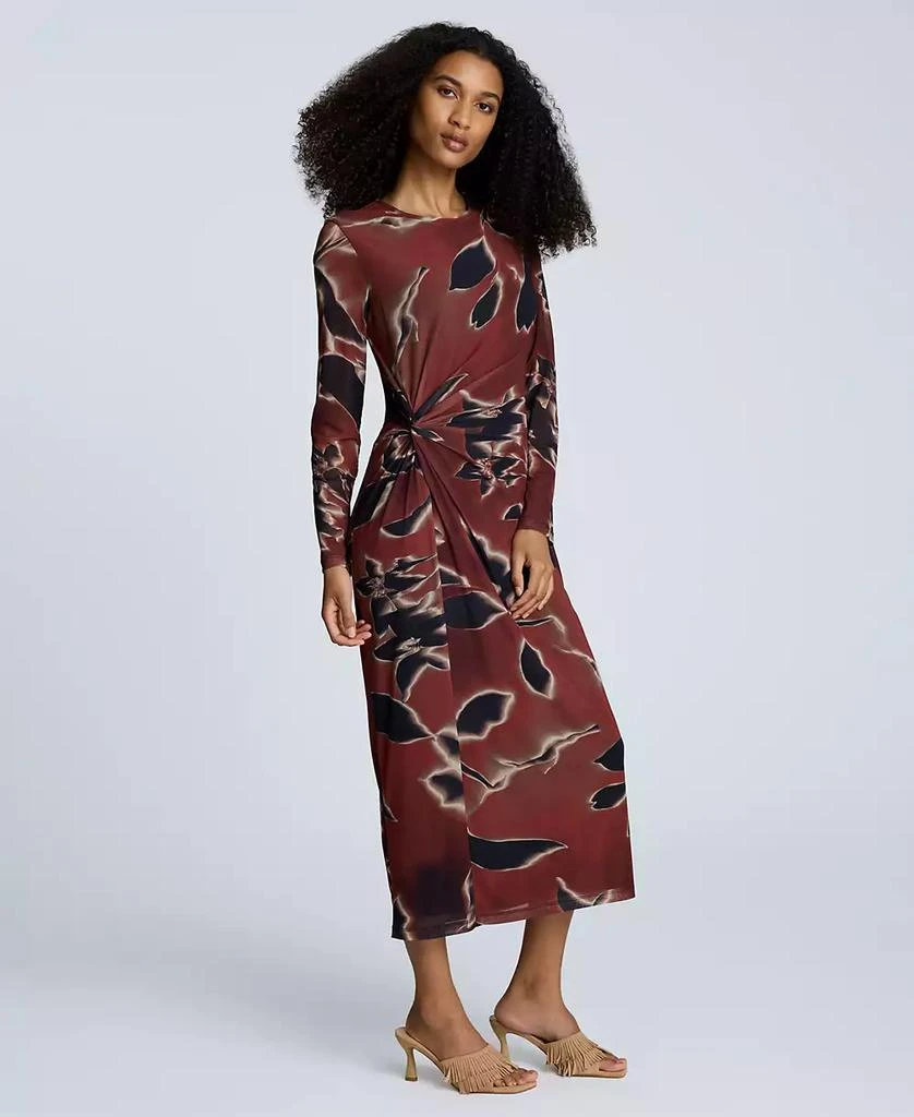 Kenneth Cole Women's Knot-Front Long-Sleeve Maxi Dress 3