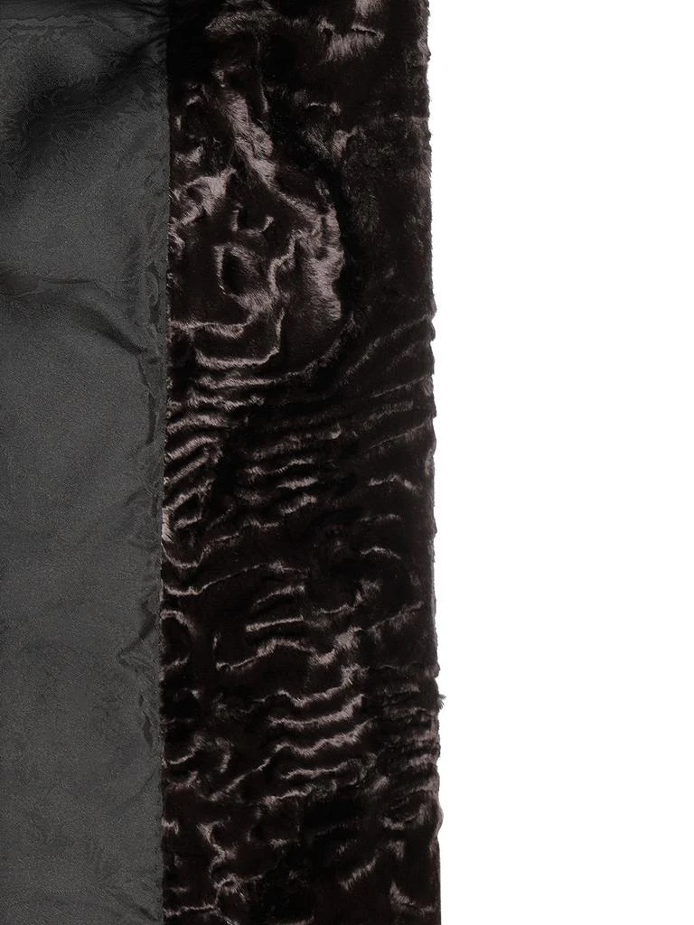 Versace Astrakan Faux Fur Logo Detail Coat 5