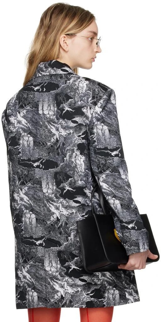 Puppets and Puppets Black & White Jacquard Coat 3