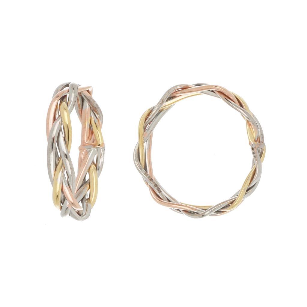 SSELECTS 4 Colours 18K Gold Braid Ring Made With 4 Tubes