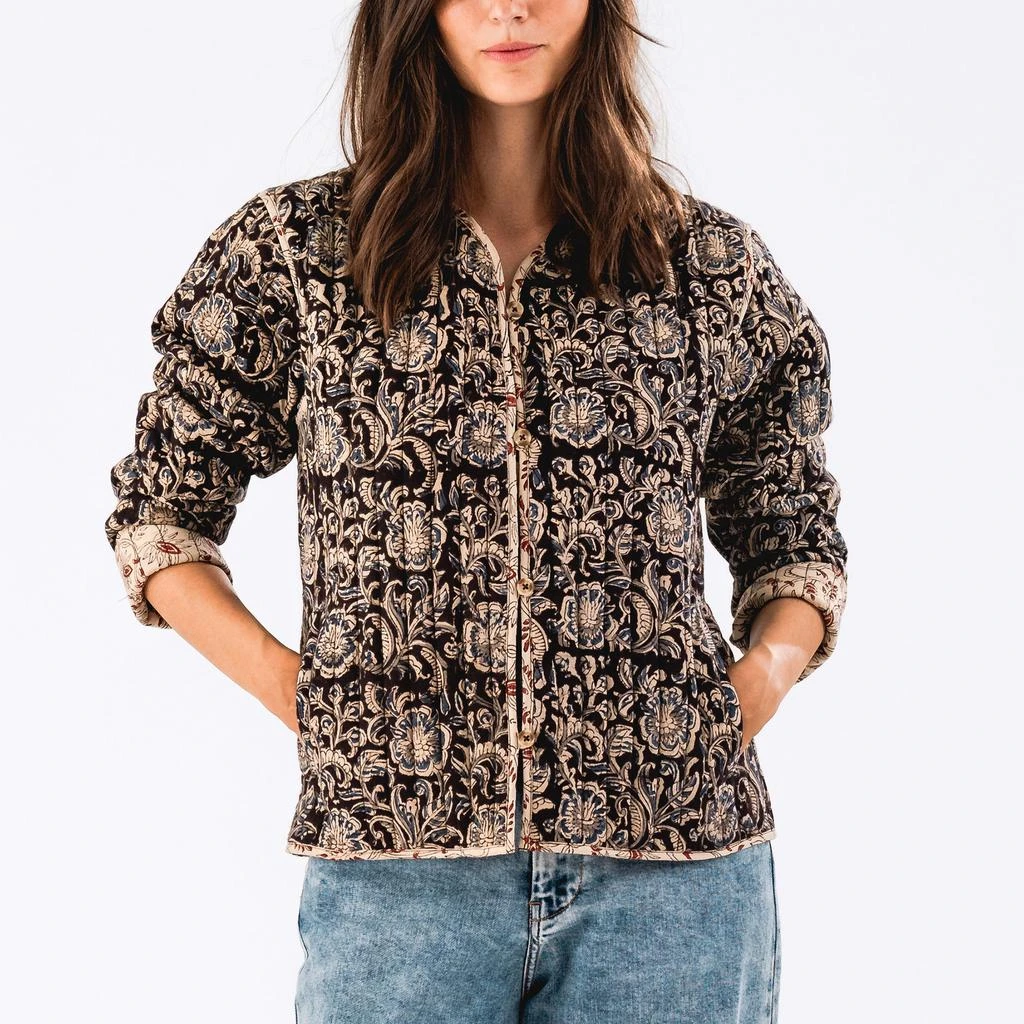 Lollys Laundry Betty Floral Quilted Cotton Jacket 1