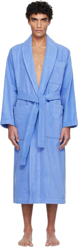 Tekla Blue Terry Classic Bathrobe
