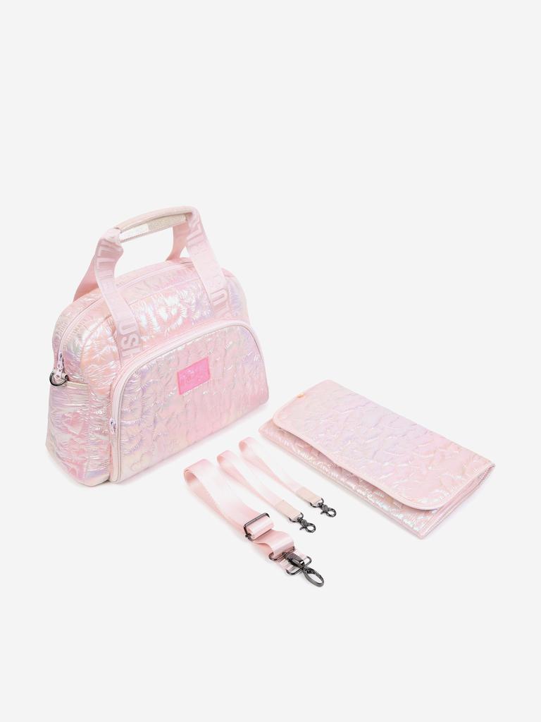 Billieblush Baby Girls Iridescent Quilted Changing Bag in Pink (41cm)