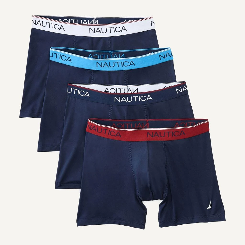 Nautica Mens Stretch Performance Boxer Briefs, 4-Pack 3