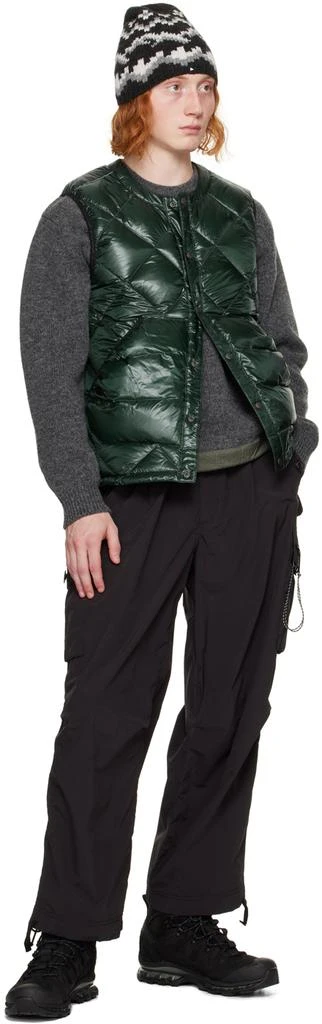 and wander Green Diamond Stitch Down Vest 4