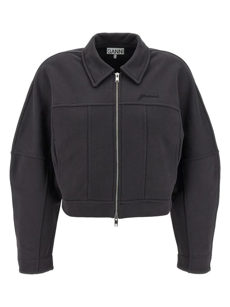 Ganni Ganni 'Heavy Terry Jersey' Bomber Jacket 1