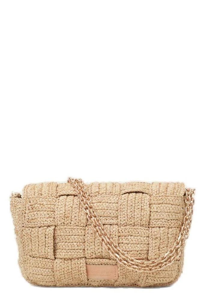 VANESSA BRUNO Vanessa Bruno Raphia Medium Moon Shoulder Bag 2