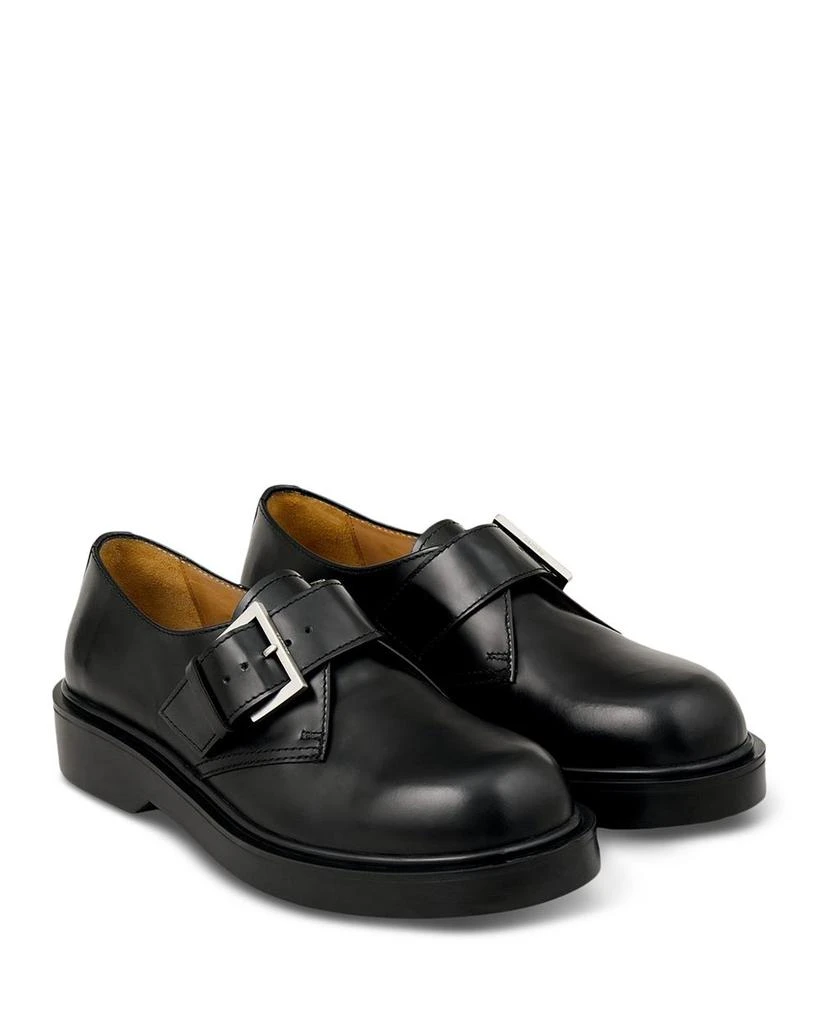 Sandro Glazed Leather Derby Shoes 3