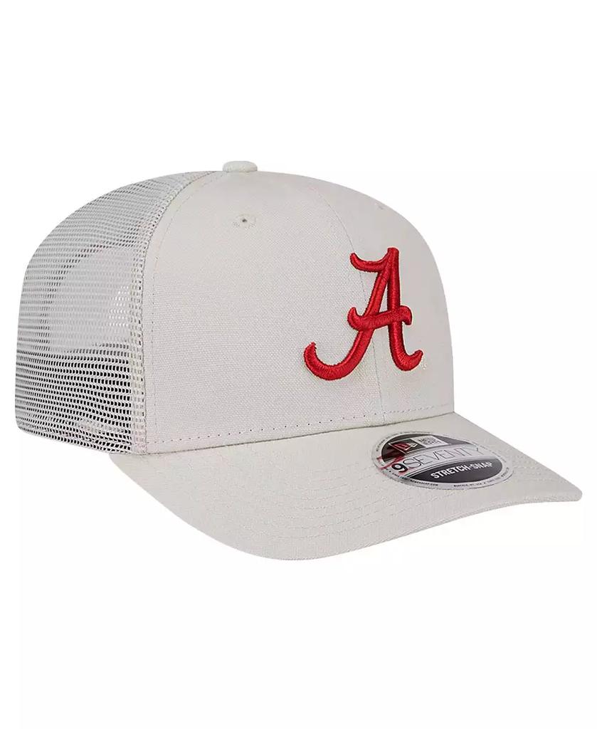 New Era Men's Stone Alabama Crimson Tide Canvas 9SEVENTY Stretch-Snap Hat