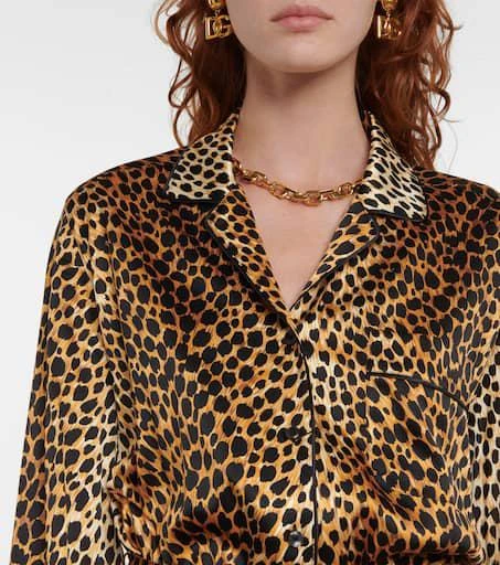 Dolce 
Gabbana Animal-print silk-blend jumpsuit 4