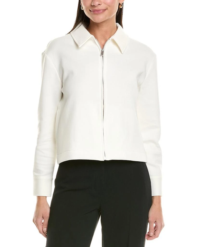 t tahari collared faux leather dress Trevira Faux Leather Shirt - Brown main image 1
