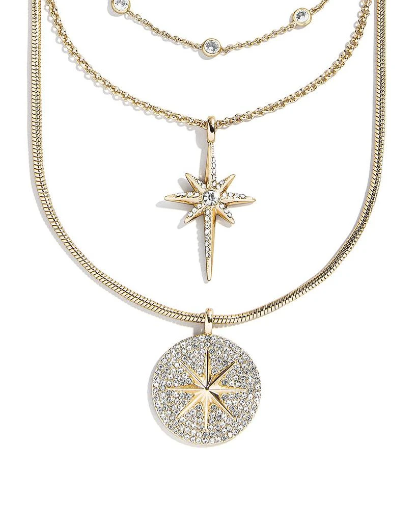 BAUBLEBAR Lyra Crystal Celestial Layered Pendant Necklace, 17-20" 2
