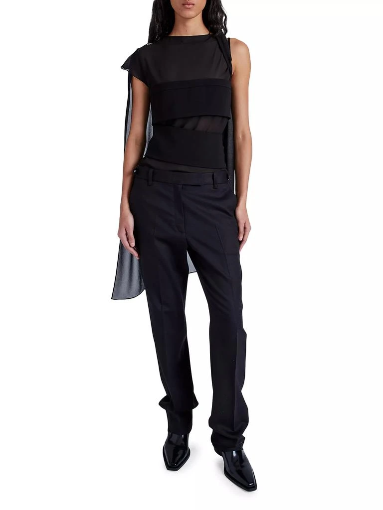 Proenza Schouler Aurora Chiffon Sleeveless Top 2