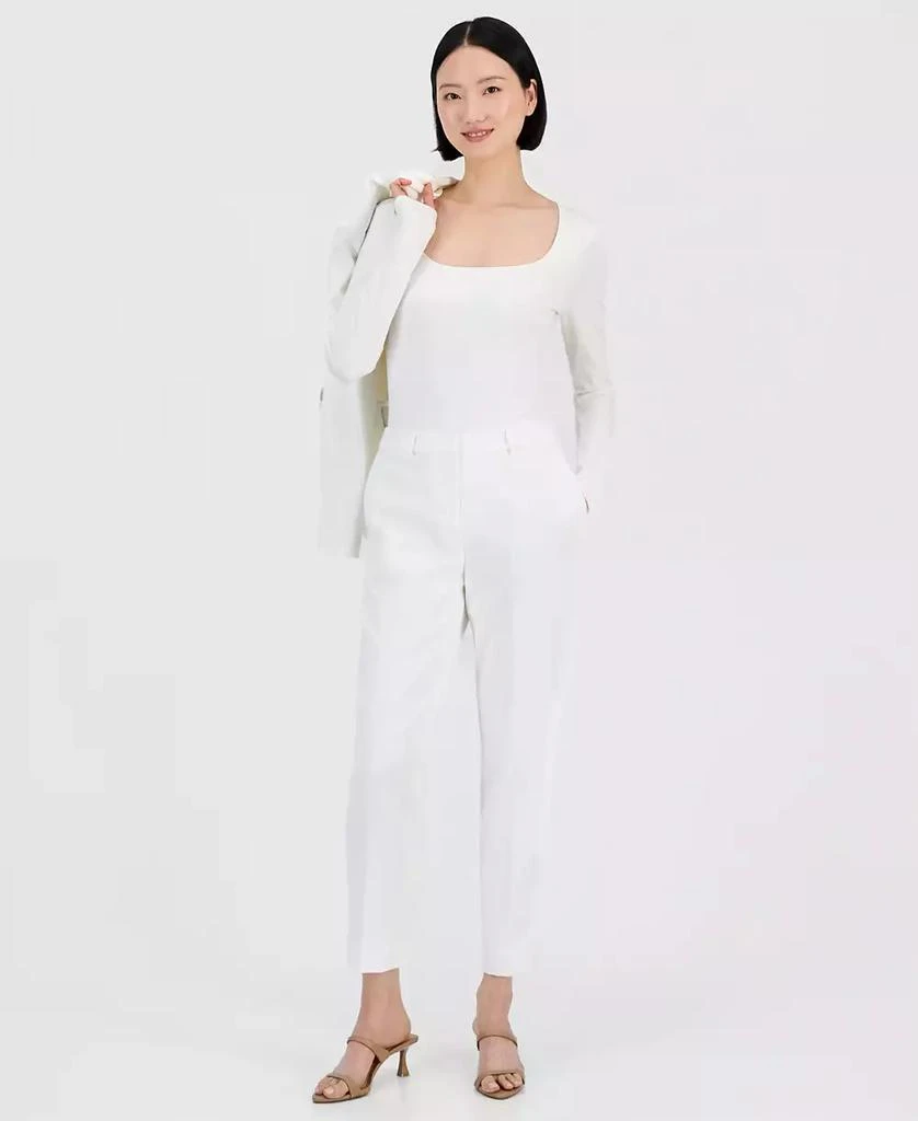 Tahari Women
s Belted Asymmetrical Jacket 
Slim-Fit Pantsuit Set 2
