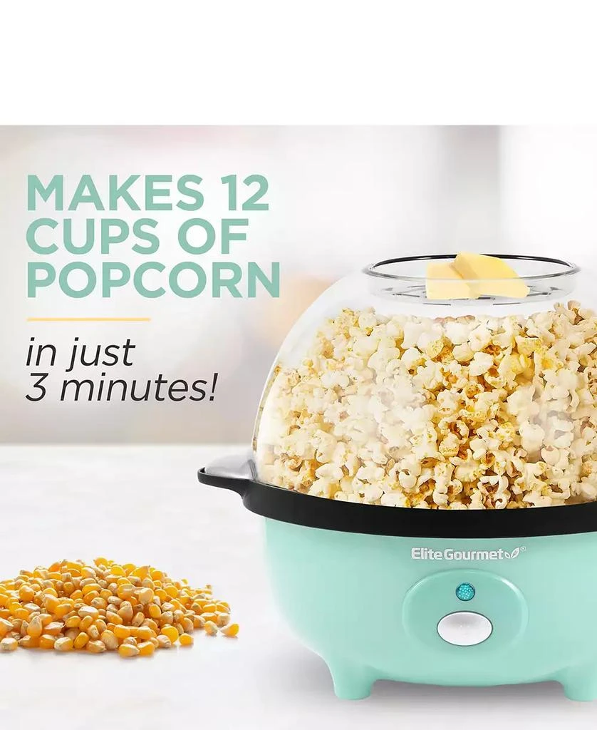 Elite Gourmet 3 Qt. Automatic, Stirring Hot Oil Popcorn Machine with Measuring Cap & Built-in Reversible Serving Bowl 4
