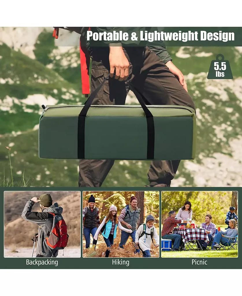 KUYOTQ 2-person Camping Tent w/ Removable Rain Fly and Double-layer Door 4