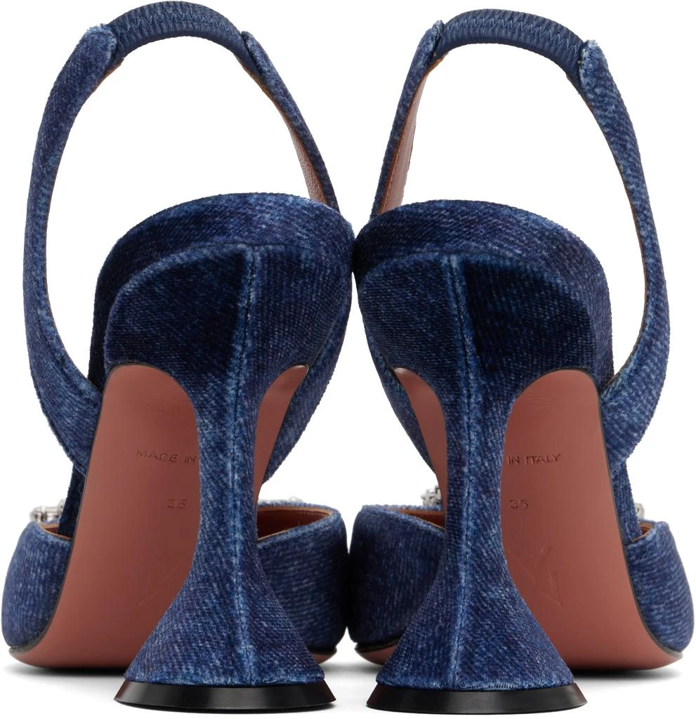 Amina Muaddi Blue Begum Sling Heels 2