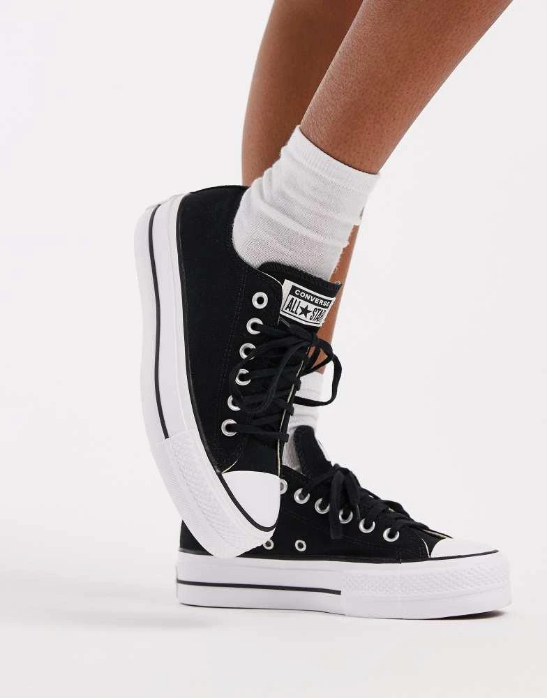 Converse Converse Chuck Taylor Lift Ox platform trainers in black