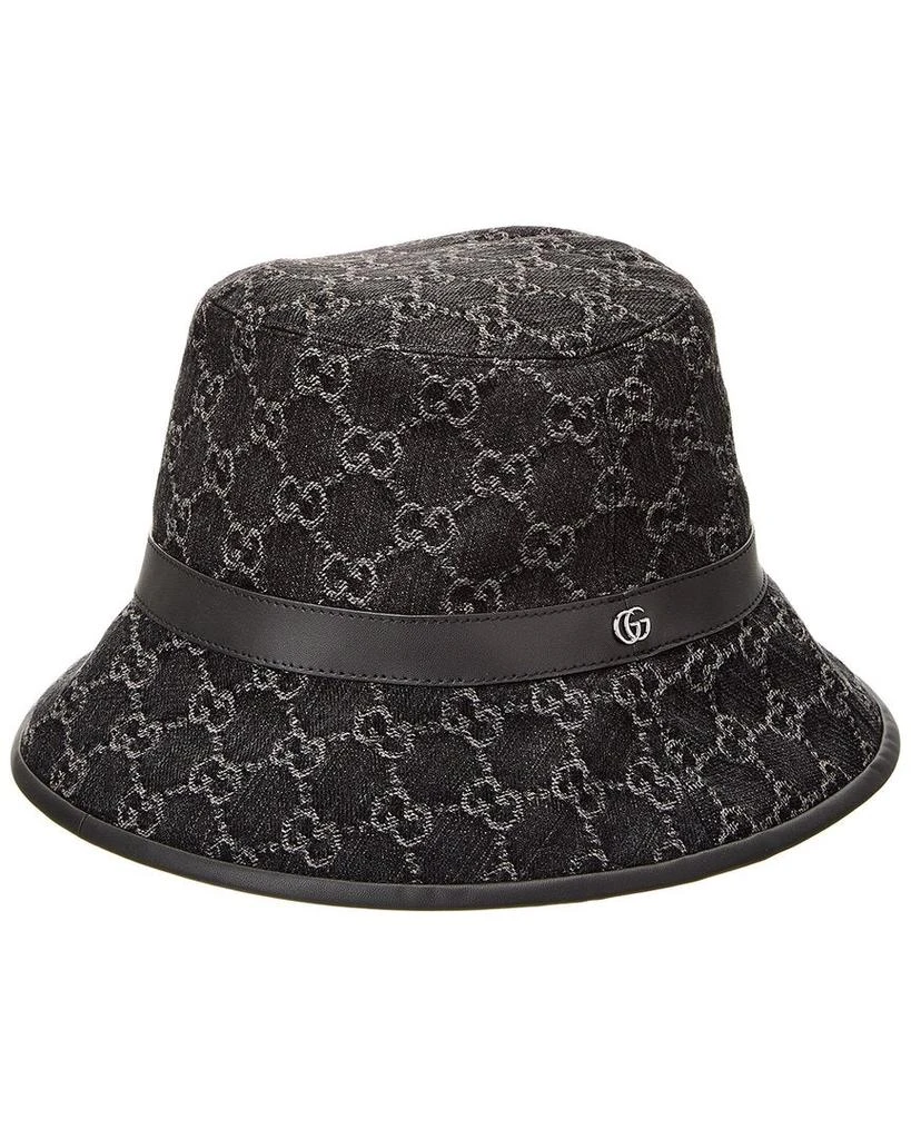 GG Denim Leather-Trim Bucket Hat – On Sale Now with Up to 19  display picture 1