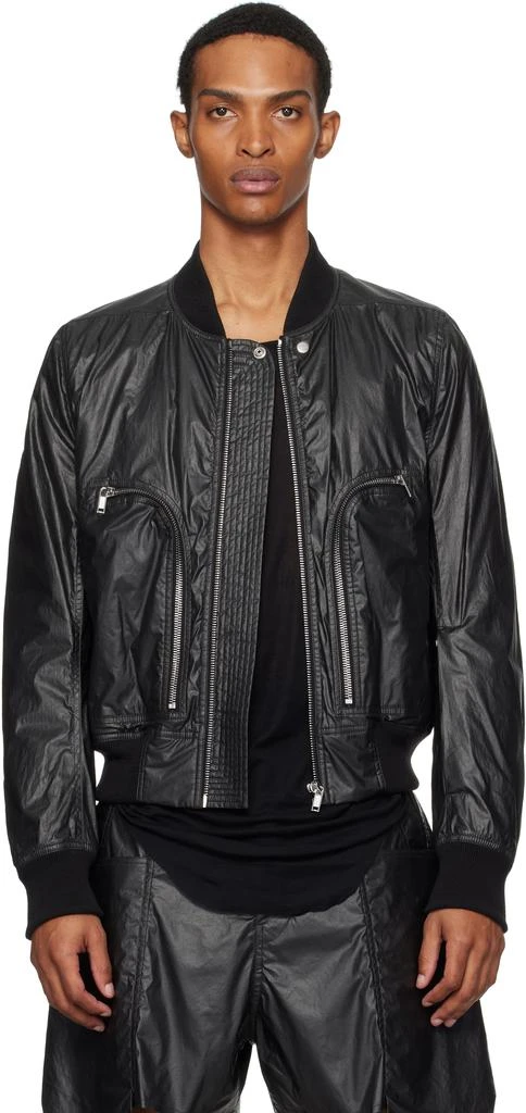 Rick Owens Black Bauhaus Flight Bomber Jacket 1