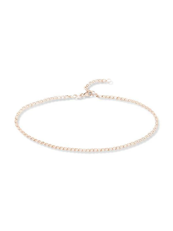 Saks Fifth Avenue 14K Rose Gold Mariner Link Anklet 1
