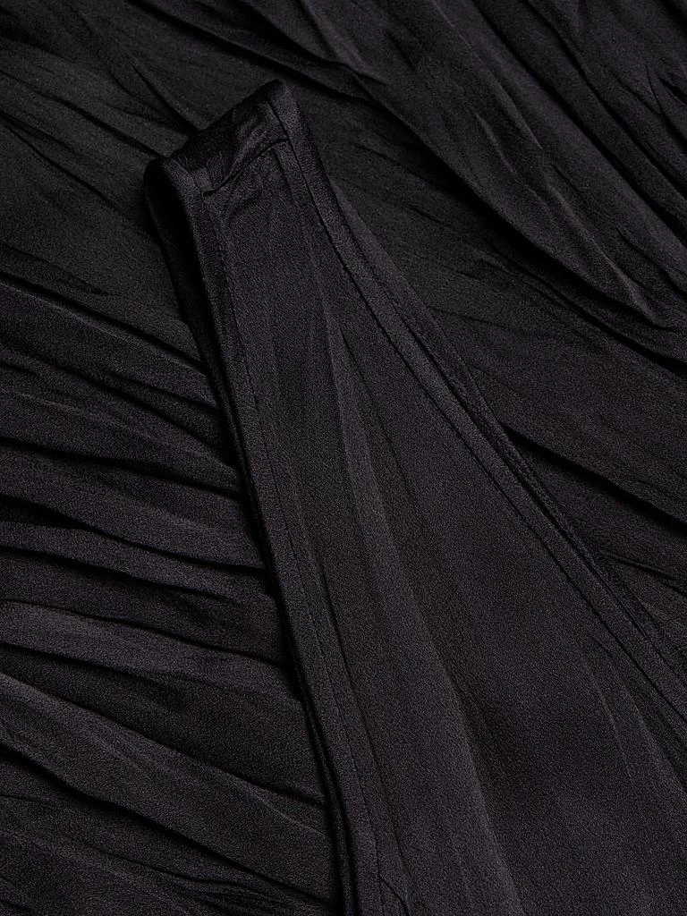 Michael Kors Collection Women's Satin Pleated V-Neck Midi Dress - Midnight - Size 14 Michael Kors Collection Women's Satin Pleated V-Neck Midi Dress - Midnight - Size 14