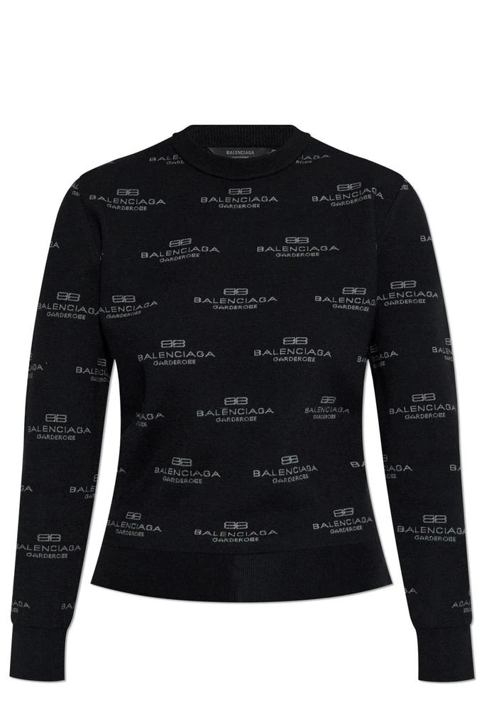 Balenciaga Balenciaga Logo Intarsia Knit Sweater 1