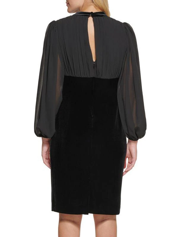 Vince Camuto Velvet Chiffon Bodycon Dress 2