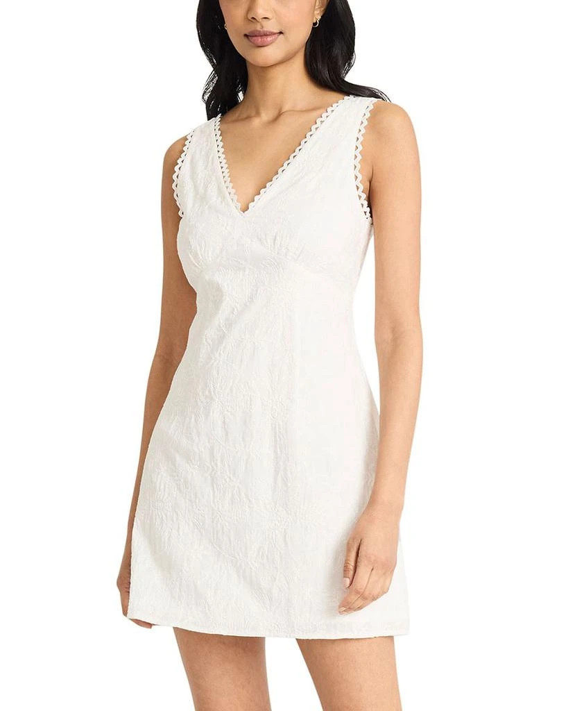 The Good Journey V Neck Crochet Trim Mini Dress 1