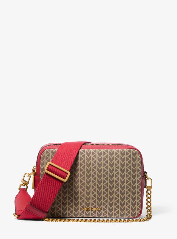 undefined Bryant Medium MK2000 Logo Jacquard Camera Crossbody Bag