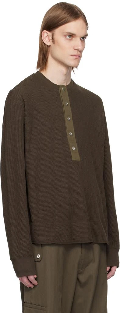 Omar Afridi Brown Henry Neck Henley 2