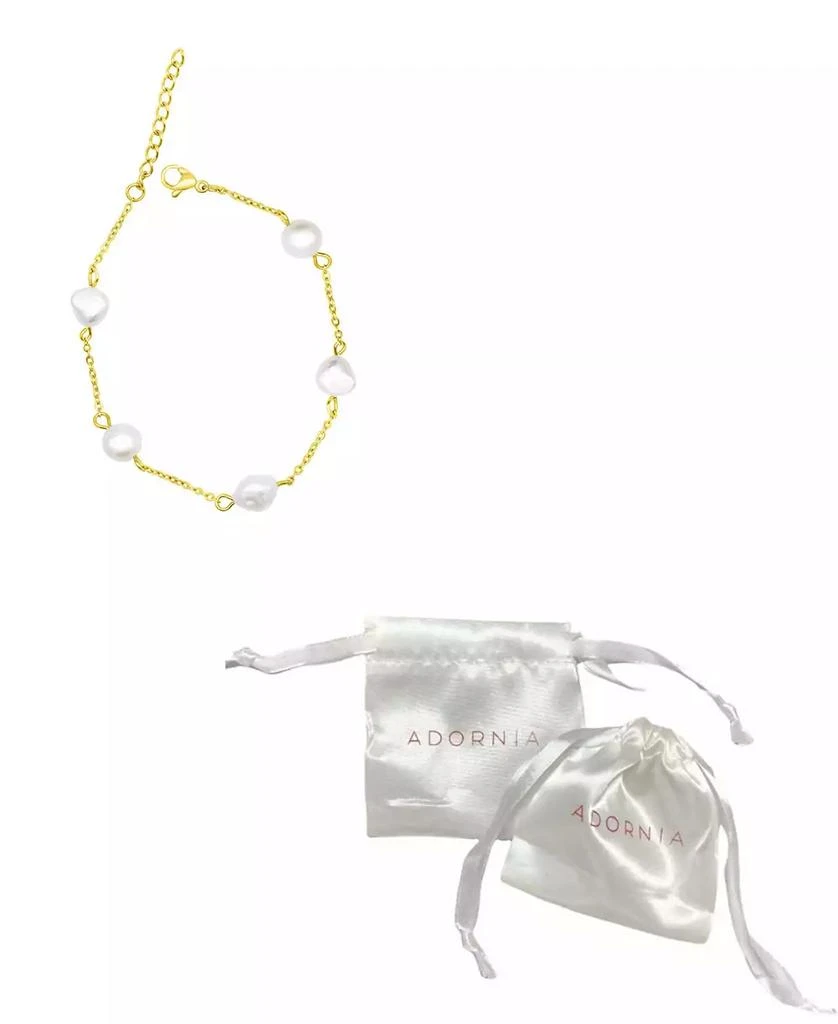 ADORNIA Tarnish Resistant Adjustable Station Cultured Freshwater Pearl Bracelet 2