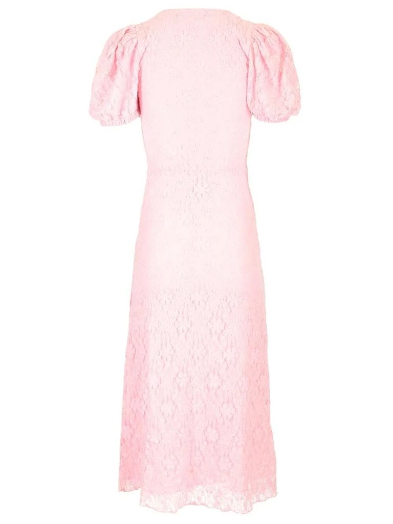 ROTATE Birger Christensen ROTATE Lace Puff Sleeve Midi Dress 2
