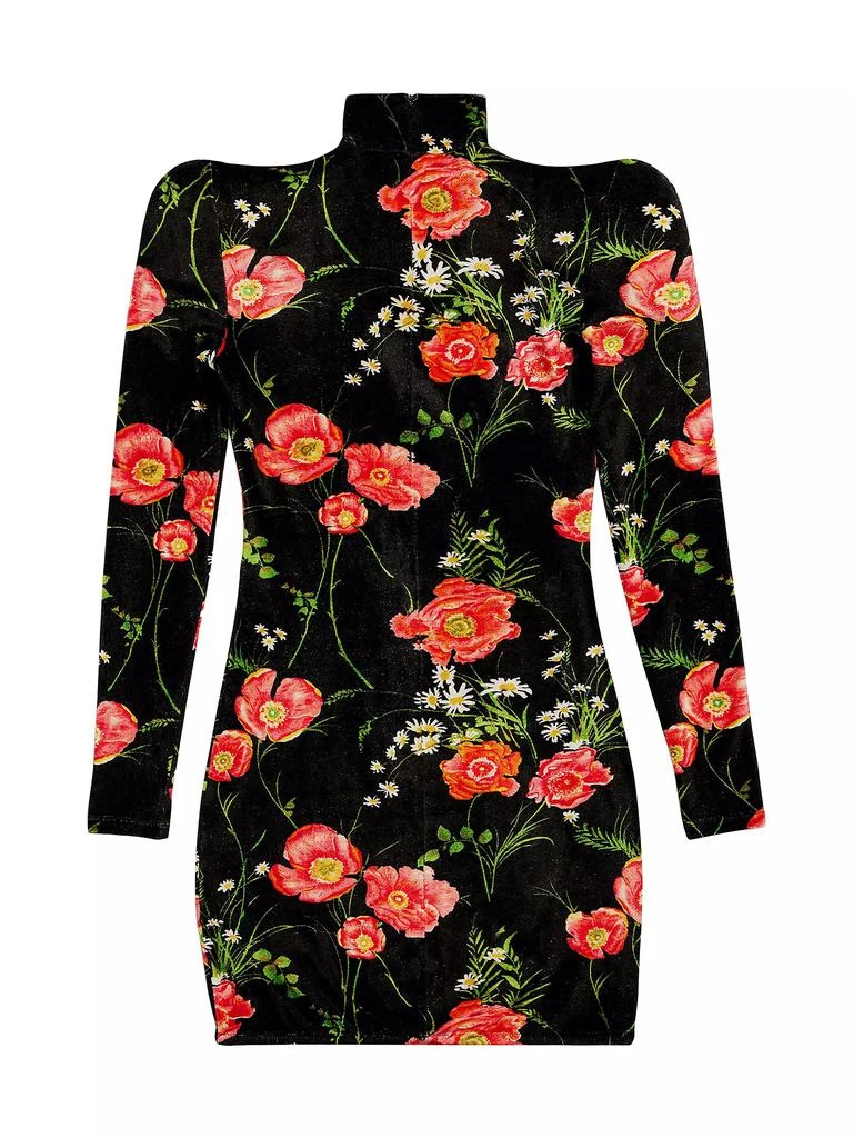 Balenciaga Poppy Velvet Turtleneck Dress 2