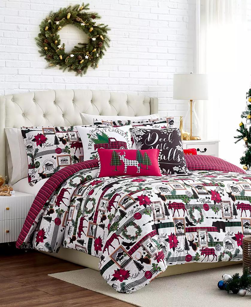 SOUTHSHORE FINE LINENS Merry Town Christmas Reversible 6-Pc. Comforter Set