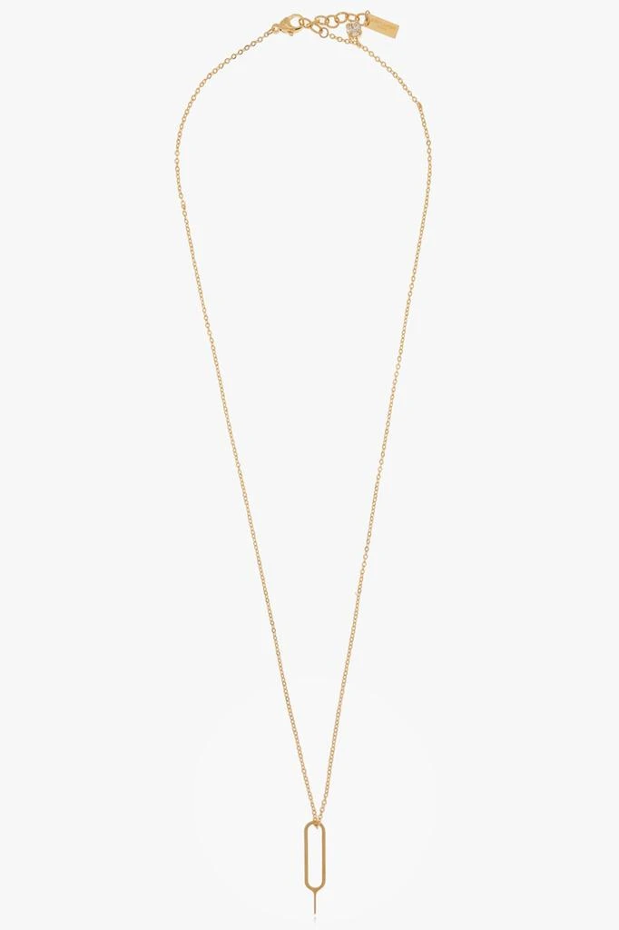 Yves Saint Laurent Saint Laurent Sim Key And Rhinestone Charm Necklace 1