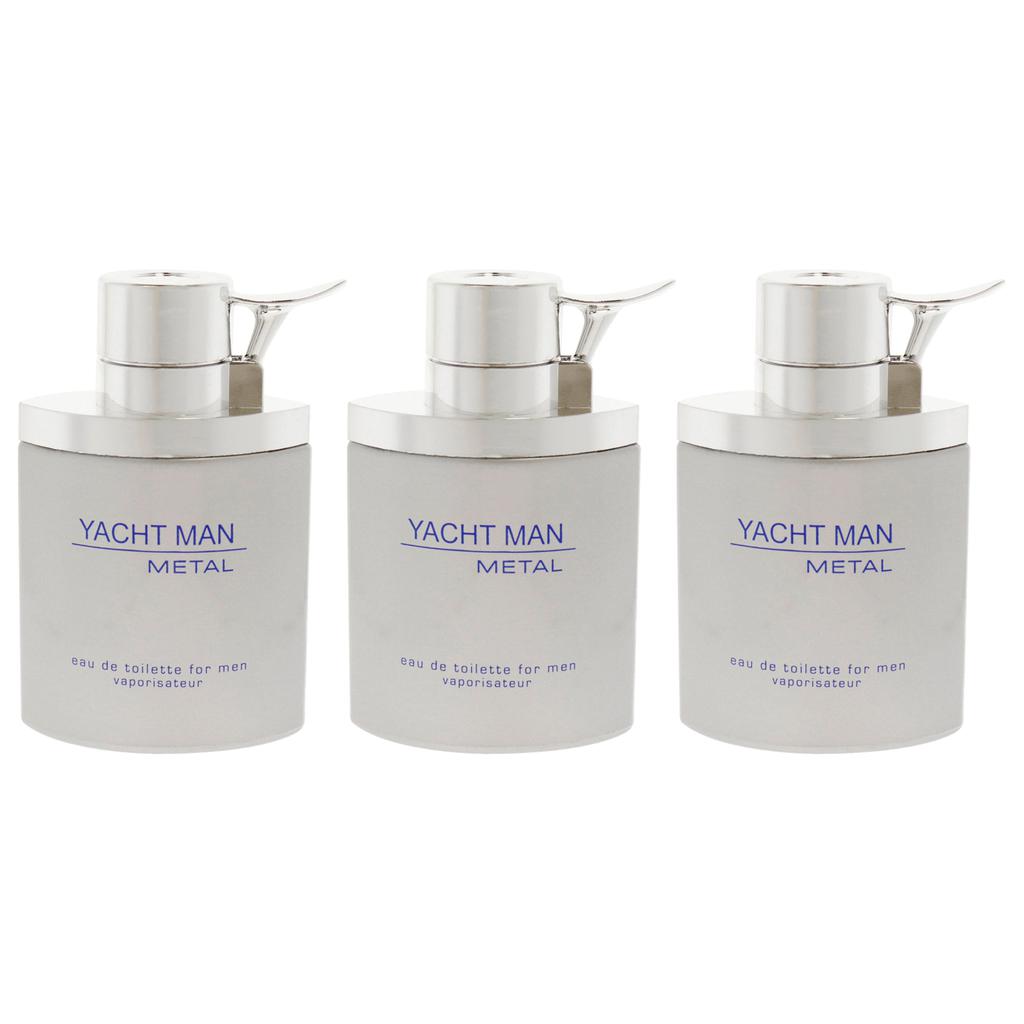 MYRURGIA Yacht Man Metal by  for Men - 3.4 oz EDT Spray - Pack of 3