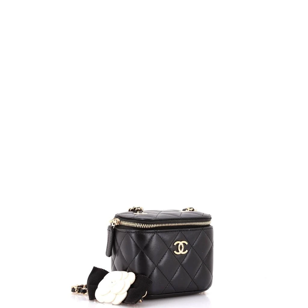 Chanel Camellia Bow Vanity Case with Chain Quilted Lambskin Mini 3