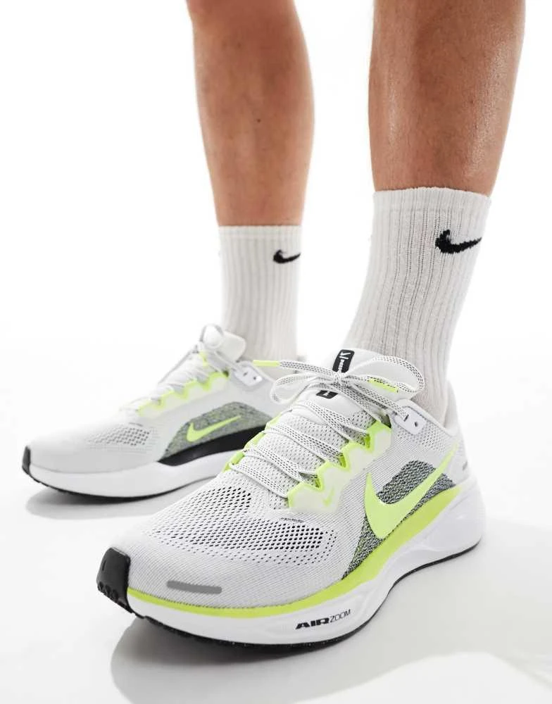 NIKE Nike Running Air Zoom Pegasus 41 trainers in white and yellow 5