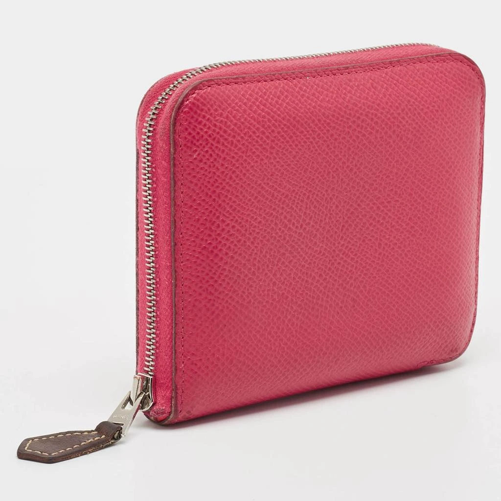 Hermes Rose Extreme Epsom Leather Silk'in Compact Wallet 2
