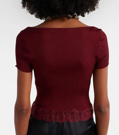 Yves Saint Laurent Scalloped silk satin top 5