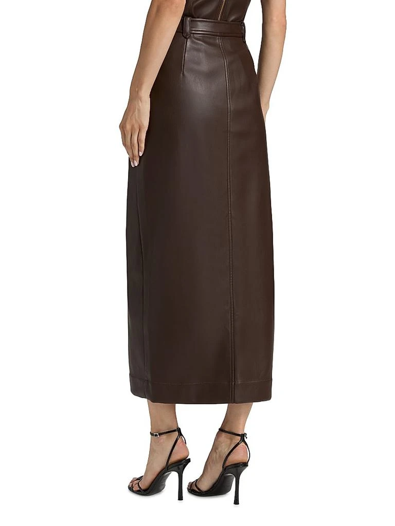 Meg Vegan Leather Midi-Skirt  On Sale Now with Up to 50% Off | Discover  Exclusive Deals & Savings at BeyondStyle  Authentic Toccin  modern|women's|women's apparel|contemporary|midi-length|faux leather |skirts|pencil|leather|solid|Women's with Limited ...