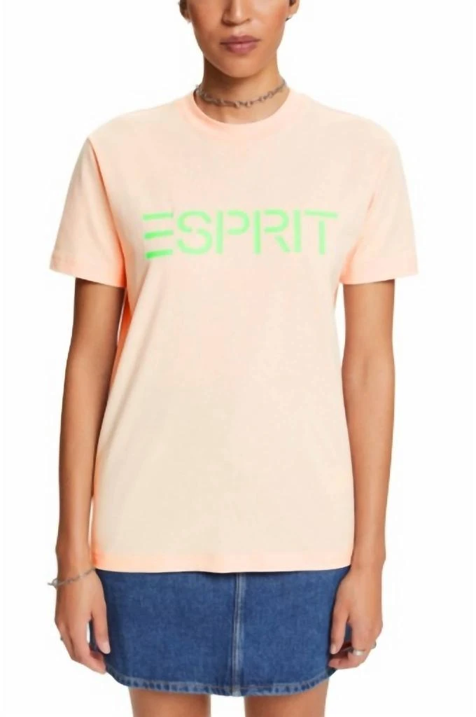 Esprit Esprit - Logo Crewneck Cotton T-Shirt 4