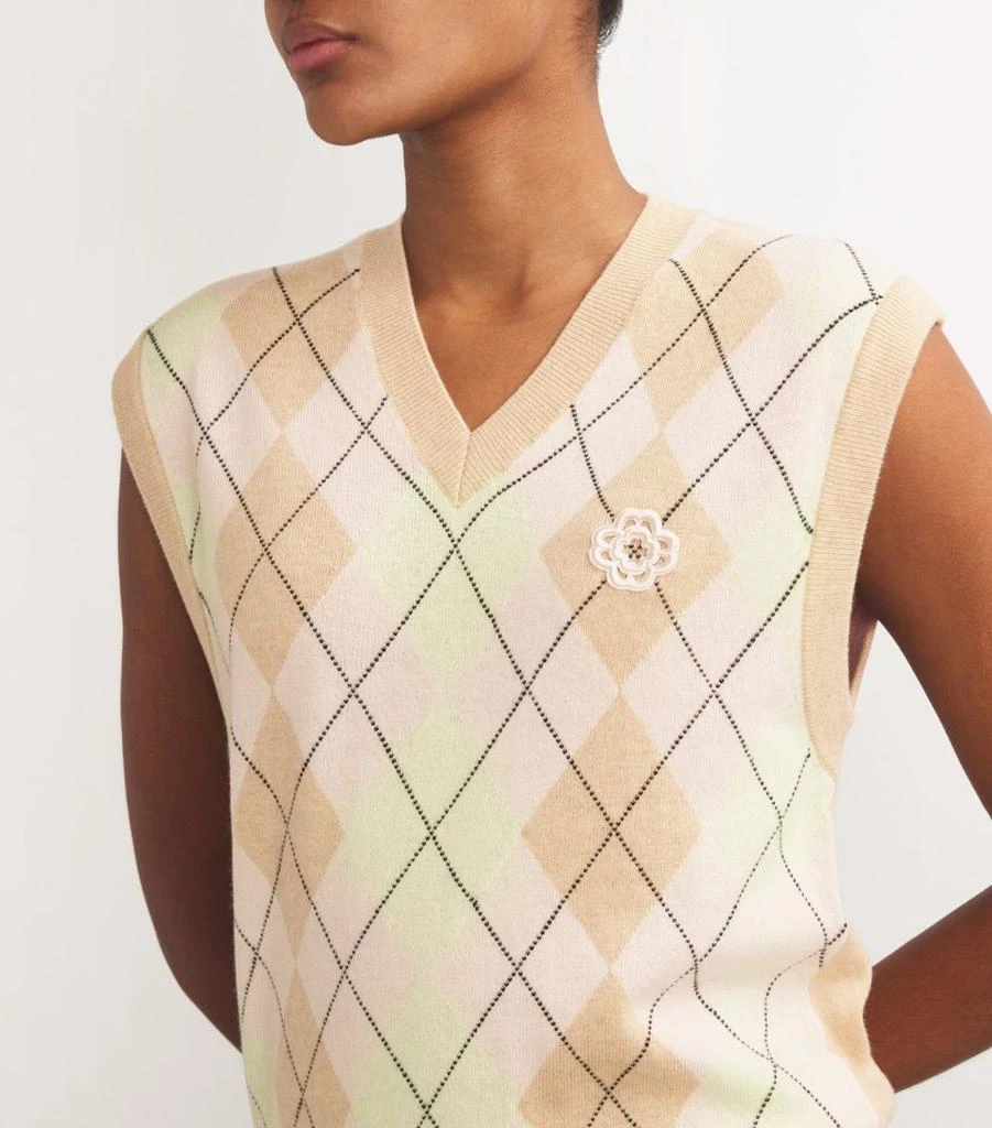 Maje Argyle Sweater Vest 6