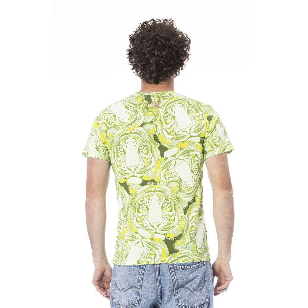 cavalli CLASS Green Cotton T-Shirt 3